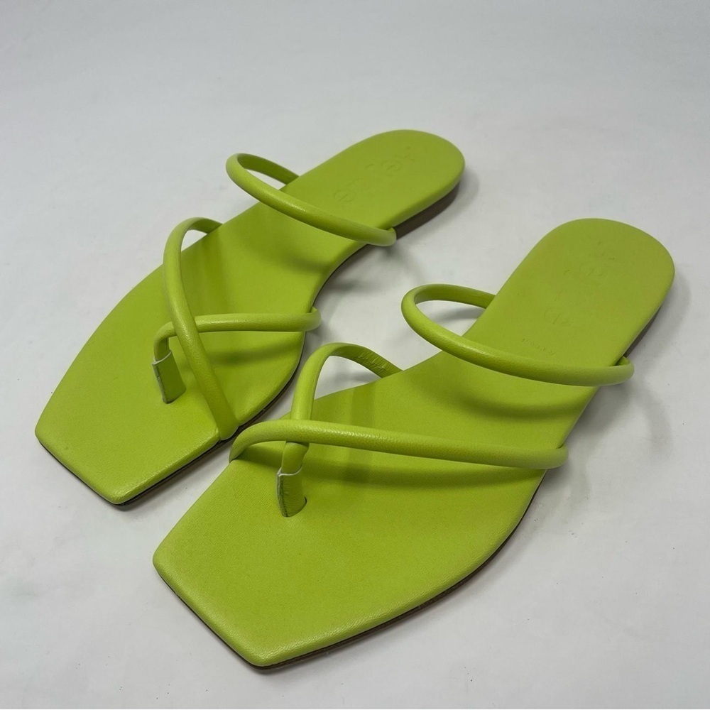 Aeyde Mina Strappy Leather Slide Sandals in Green - NWT - Picture 7 of 11